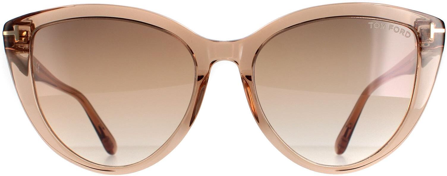 Tom Ford Cat Eye Womens Shiny Light Brown Mirror Ft0915 Isabella Sunglasses - One Size