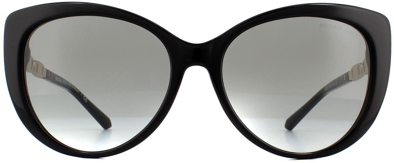 Michael Kors Cat Eye Womens Black Grey Gradient Sunglasses Metal - One Size