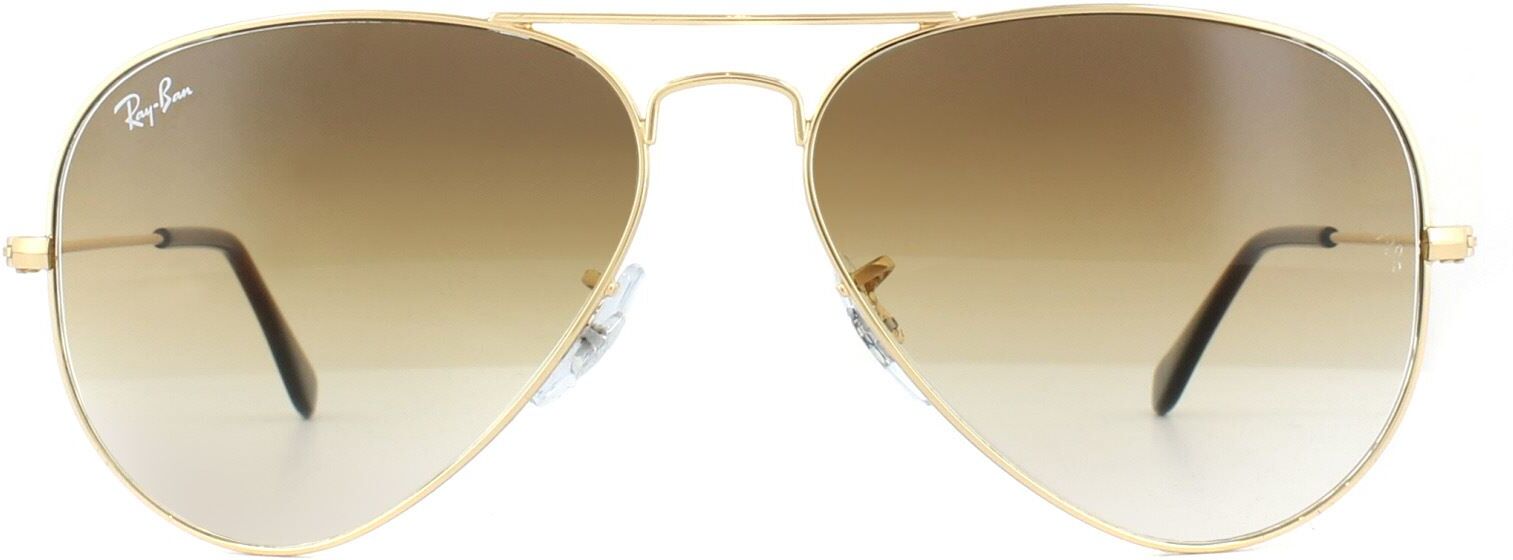 Ray-Ban Unisex Sunglasses Aviator 3025 001/51 Gold Brown Shade Metal - One Size