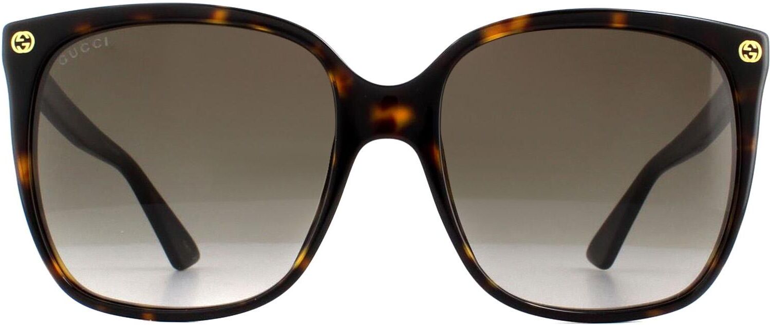 Gucci Cat Eye Womens Havana Grey Gradient Sunglasses - Brown - One Size