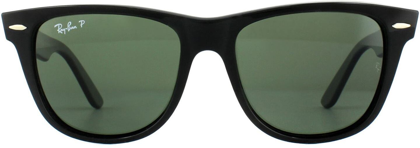 Ray-Ban Unisex Sunglasses Wayfarer 2140 901/58 Black Green G-15 Polarized Large 54mm - One Size