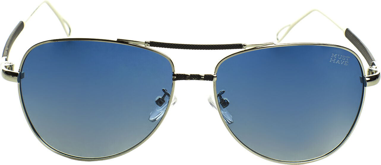 Must Have Milan Unisex Polarized Aviator Sunglasses Uv 400 Protection - Gold Metal - One Size