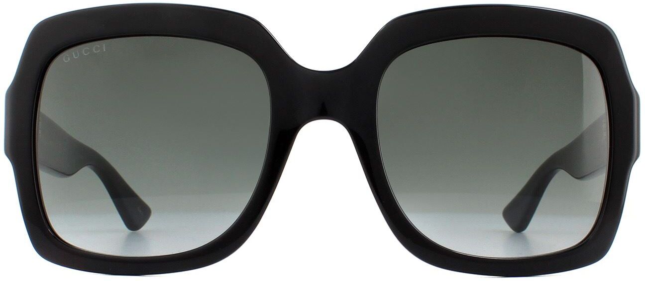 Gucci Square Womens Black Grey Gradient Sunglasses Gg0036sn - One Size