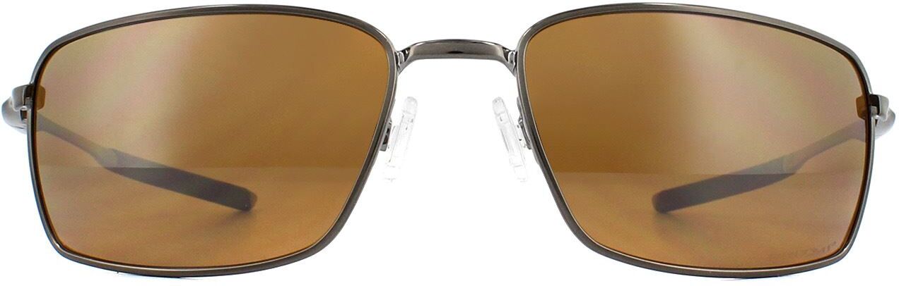 Oakley Mens Sunglasses Square Wire Oo4075-14 Tungsten Prizm Tungston Polarized - Brown Metal - One Size
