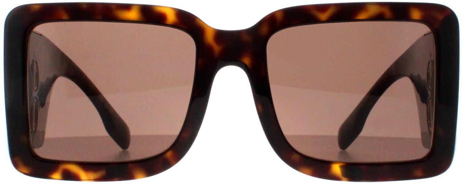 Burberry Square Womens Dark Havana Brown Be4406u - One Size