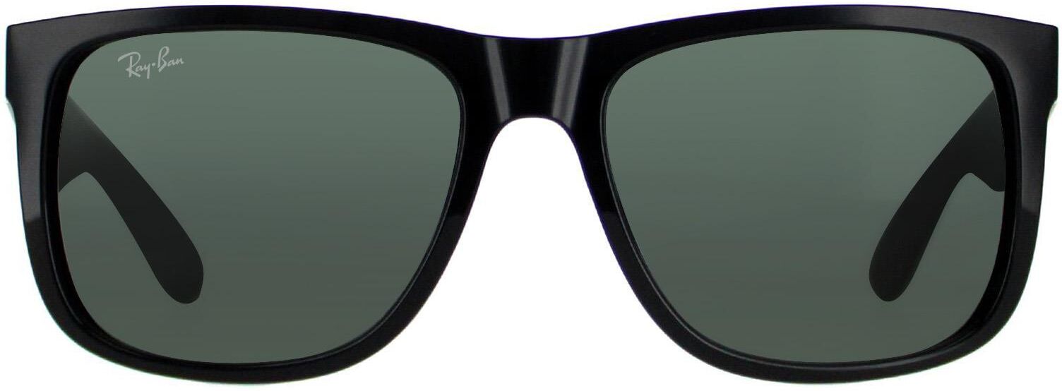 Ray-Ban Unisex Sunglasses Justin 4165 601/71 Shiny Black Green - One Size