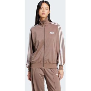 Adidas Originals Womens Adicolor Classic Firebird Loose Track Top - Brown Recycled Material - Size 2xs