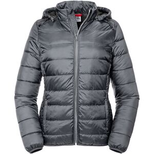 Russell Athletic Womens/ladies Hooded Nano Padded Jacket (Iron) - Grey - Size Small Russell Athletic Womens/ladies Hooded Nano Padded Jacket (Iron) - Grey - Size Small
