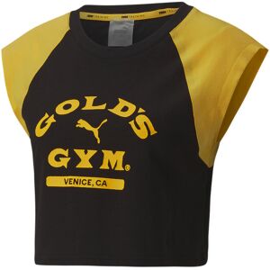 Puma X Gold'S Gym Logo Cropped Top - Womens - Black Cotton - Size Small Puma X Gold'S Gym Logo Cropped Top - Womens - Black Cotton - Size Small