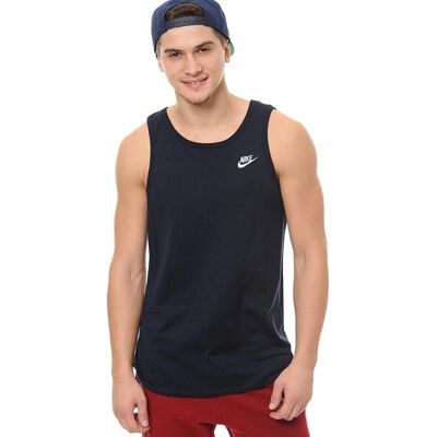 Nike M Navy Cotton Tank Top Nike M Navy Cotton Tank Top