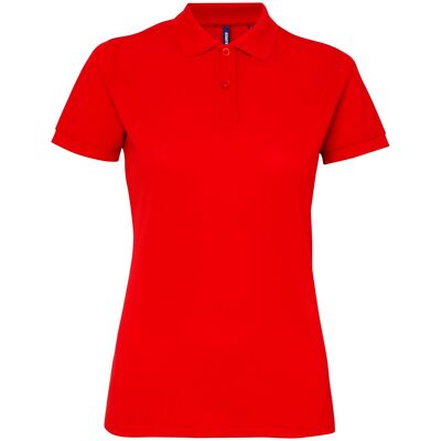 Asquith & Fox Red Polo Shirt - Performance Blend Short Sleeve Asquith & Fox Red Polo Shirt - Performance Blend Short Sleeve