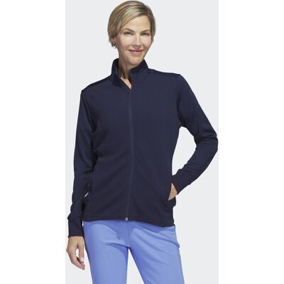 adidas Textured Full-Zip Golf Jacket - Blue adidas Textured Full-Zip Golf Jacket - Blue