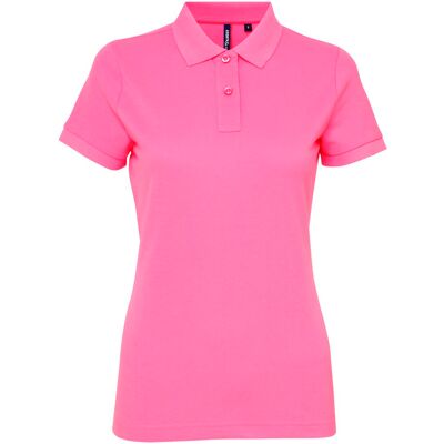 Asquith & Fox Women's Neon Pink Performance Polo - 2XL Asquith & Fox Women's Neon Pink Performance Polo - 2XL