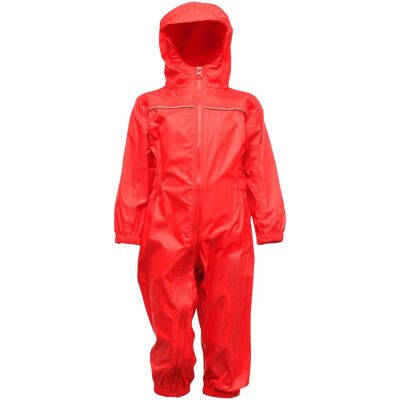 Regatta Childrens Unisex Red Junior Paddel Rain Suit - 6 Months to 5 Years Regatta Childrens Unisex Red Junior Paddel Rain Suit - 6 Months to 5 Years