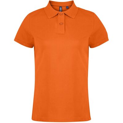 Asquith & Fox Womens Short Sleeve Polo Shirt - Orange - 2XL Asquith & Fox Womens Short Sleeve Polo Shirt - Orange - 2XL