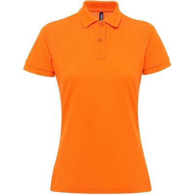 Asquith & Fox Womens Orange Short Sleeve Polo Shirt - M Asquith & Fox Womens Orange Short Sleeve Polo Shirt - M