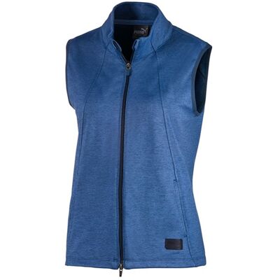 Puma Cloudspun Warm Up Vest Blue Womens Sleeveless - Vest Puma Cloudspun Warm Up Vest Blue Womens Sleeveless - Vest