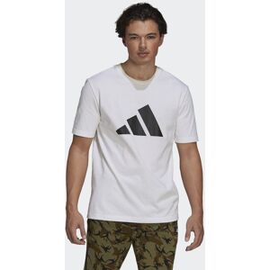 Adidas Sportswear Mens Future Icons Logo Graphic Tee - White Cotton - Size Medium