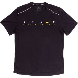 Nike Mens Running Black 'Miler Tech' Chest Logo T-Shirt - Size 2xl