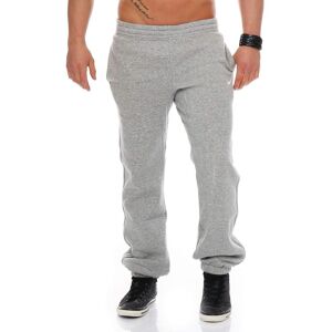 Nike Mens Club Swoosh Cuff Joggers In Grey Fleece - Size X-Large
