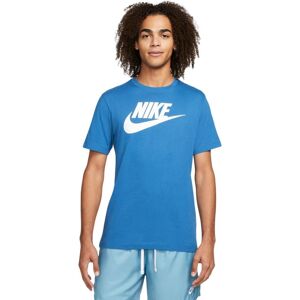 Nike Swoosh Futura Mens T Shirt In Blue Jersey - Size Small