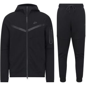 Nike Mens Sportswear Tech Fleece Full Zip Tracksuit Black Cotton - Size Large