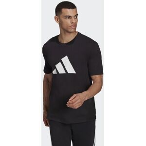 Adidas Sportswear Mens Future Icons Logo Graphic Tee - Black Cotton - Size Medium