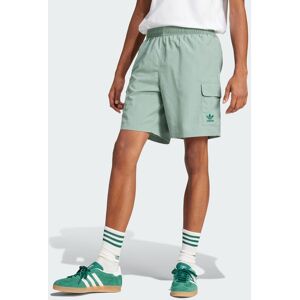Adidas Originals Mens Trefoil Essentials Woven Cargo Shorts - Green Recycled Material - Size Small