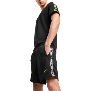 Nike Mens Tracksuit T Shirts Tape Shorts Set Nsw Repeat Fleece Cotton Sportswear - Black - Size 2xl