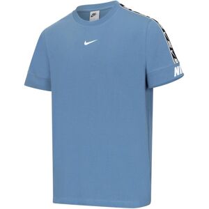 Nike Mens Men’s Repeat Tape Short Sleeve T-Shirt Blue Cotton - Size Small