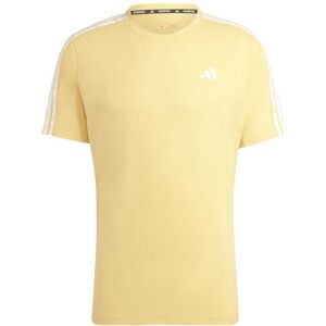 adidas Own the Run 3-Stripes T-Shirt - Yellow adidas Own the Run 3-Stripes T-Shirt - Yellow