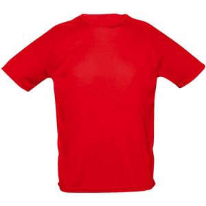 Sols Mens Sporty Short Sleeve Performance T-Shirt (Red) - Size Medium Sols Mens Sporty Short Sleeve Performance T-Shirt (Red) - Size Medium