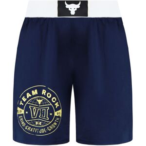 Under Armour Project Rock Mens Navy/white Boxing Shorts - Size Medium Under Armour Project Rock Mens Navy/white Boxing Shorts - Size Medium