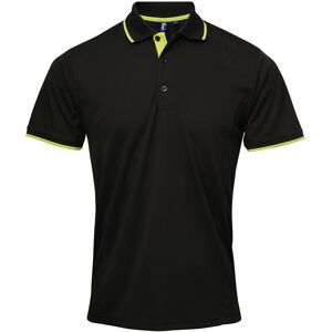 Premier Mens Contrast Coolchecker Polo Shirt (Black/lime) - Size 3xl Premier Mens Contrast Coolchecker Polo Shirt (Black/lime) - Size 3xl