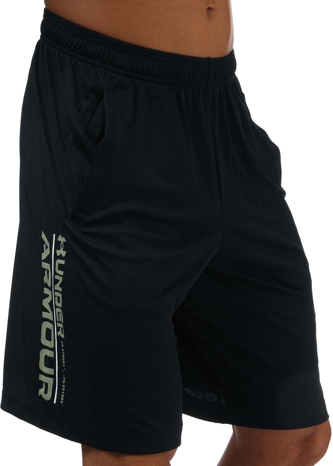 Under Armour Mens Ua Tech Wordmark Shorts In Black - Size Small