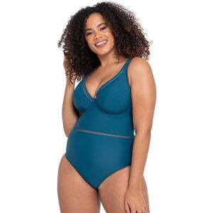 Curvy Kate Womens First Class Plunge Swimsuit - Blue Nylon - Size 34dd Curvy Kate Womens First Class Plunge Swimsuit - Blue Nylon - Size 34dd