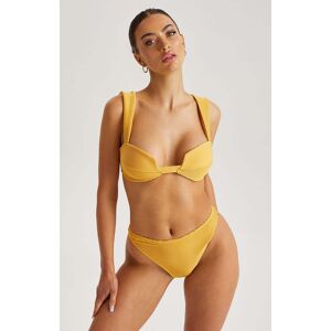 Urban Bliss Womens Yellow Textured Ribbed Bikini Top - Size 8 Uk Urban Bliss Womens Yellow Textured Ribbed Bikini Top - Size 8 Uk