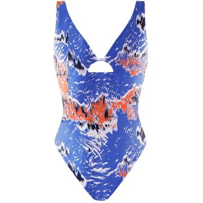 Gymshark GLSM5095 Orange/Blue Strappy Back Swimsuit Gymshark GLSM5095 Orange/Blue Strappy Back Swimsuit