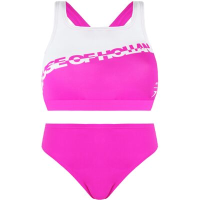 Speedo Womens Pink White Two-Piece Swimsuit - XS - Fitness Support Speedo Womens Pink White Two-Piece Swimsuit - XS - Fitness Support