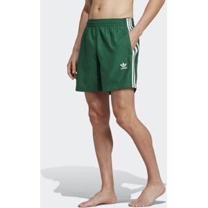 Adidas Originals Mens Adicolor 3-Stripes Swim Shorts - Green Recycled Material - Size Small