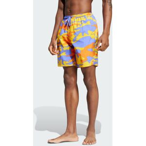 Adidas Originals Mens 8-Inch Graphic Swim Shorts - Violet Recycled Material - Size Small
