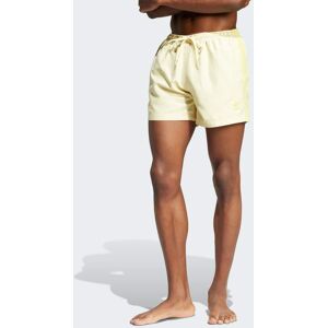 Adidas Originals Mens Adicolor 3-Stripes 5-Inch Swim Shorts - Yellow Recycled Material - Size Small