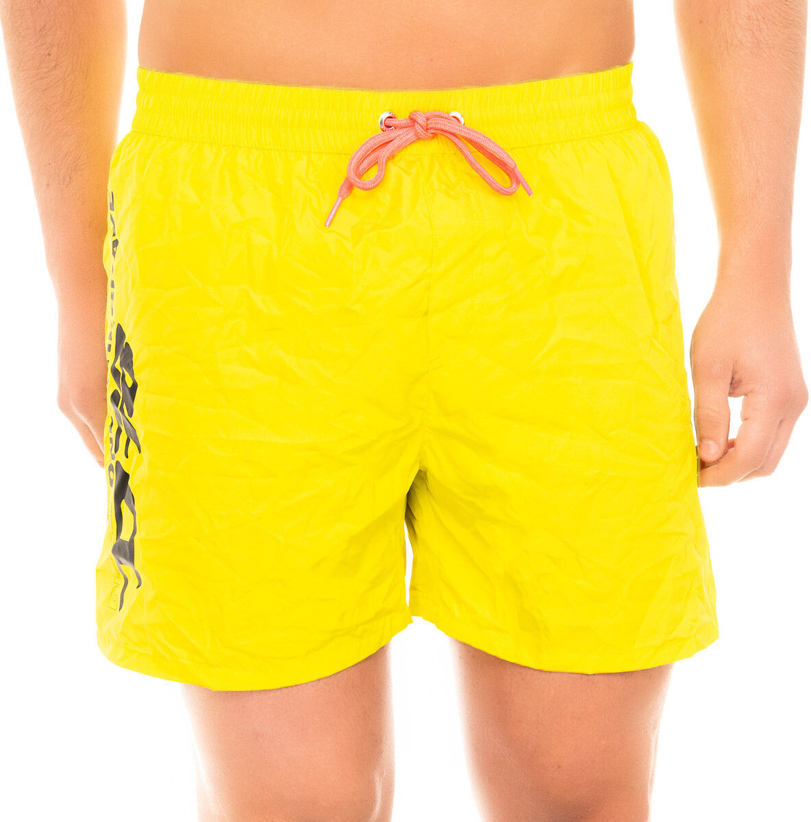 Diesel Mens Swim Shorts With Mesh Lining 00sv9u-0aaws - Yellow - Size Medium