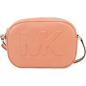 Michael Kors Womens Jet Set Travel Medium Sherbert Leather Oval Camera Crossbody Bag - Pink - One Size