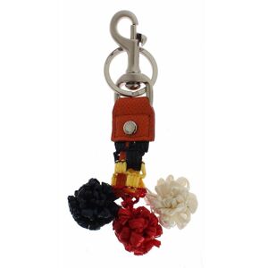 Dolce & Gabbana Womens Multicolor Raffia Leather Clasp Finder Chain Keyring - Multicolour - One Size