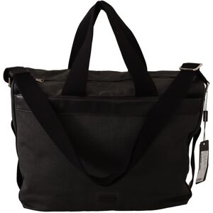Dolce & Gabbana Mens Black Denim Leather Shoulder Strap Messenger Bag - One Size