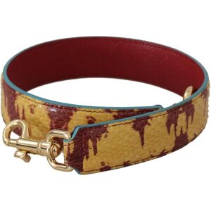 Dolce & Gabbana Womens Leather Gold Tone Shoulder Strap - Yellow - One Size