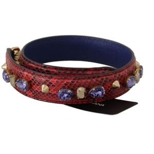 Dolce & Gabbana Womens Exotic Leather Crystals Bag Shoulder Strap - Red - One Size