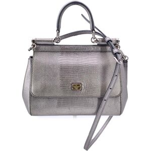 Dolce & Gabbana Pre-Owned Womens & Leather Handbag Sicily - Grey - One Size