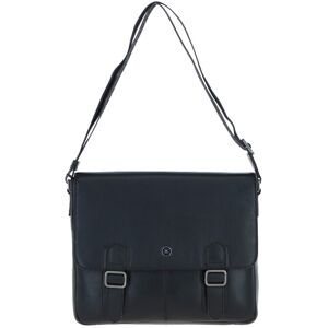 Brampton London Mens 'Emissary' Real Leather Messenger Bag - Black - One Size